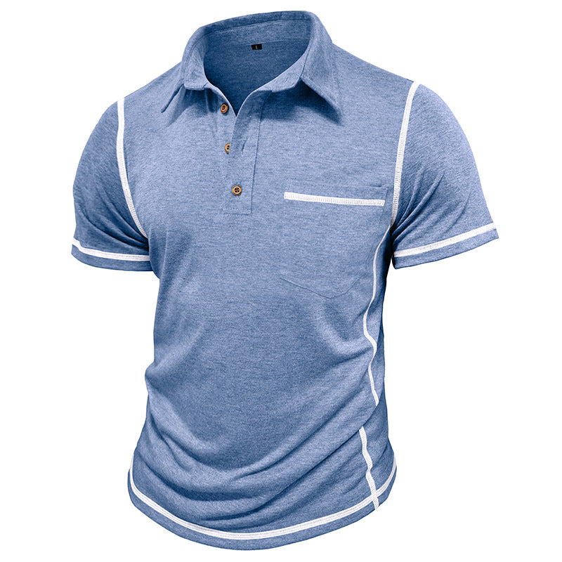 Vintage Comfortable Henley Shirt POLO Shirt New Lapel T-Shirt Casual Vintage Fashion