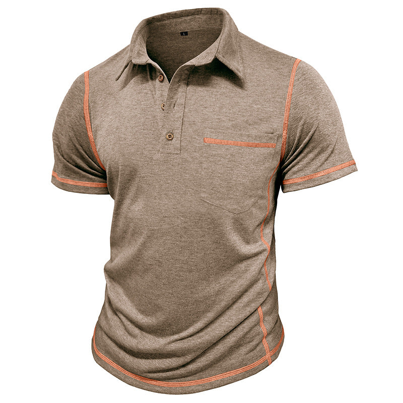 Vintage Comfortable Henley Shirt POLO Shirt New Lapel T-Shirt Casual Vintage Fashion