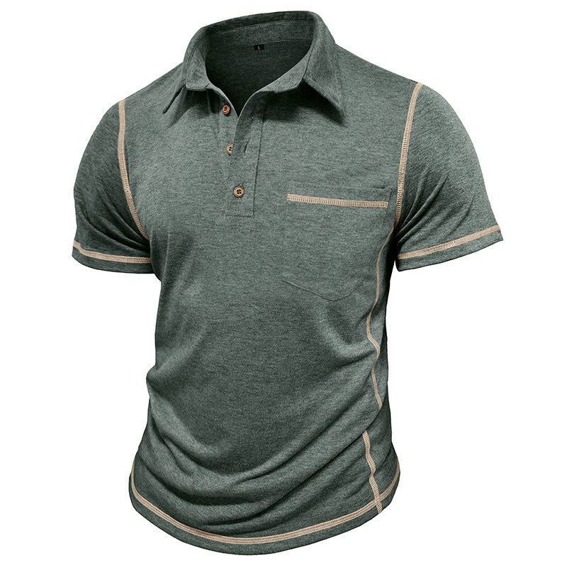 Vintage Comfortable Henley Shirt POLO Shirt New Lapel T-Shirt Casual Vintage Fashion