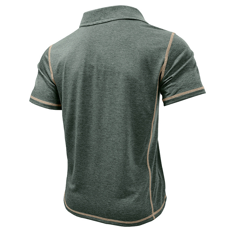 Vintage Comfortable Henley Shirt POLO Shirt New Lapel T-Shirt Casual Vintage Fashion