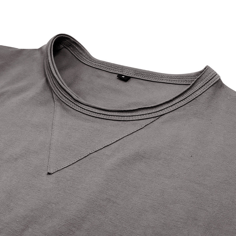 New Men's Long Sleeve Crew Neck T-Shirt Essential Items Practical And Durable