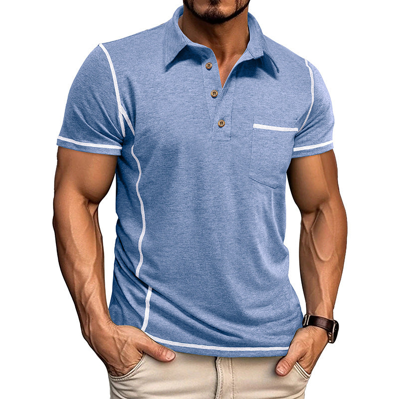 Vintage Comfortable Henley Shirt POLO Shirt New Lapel T-Shirt Casual Vintage Fashion