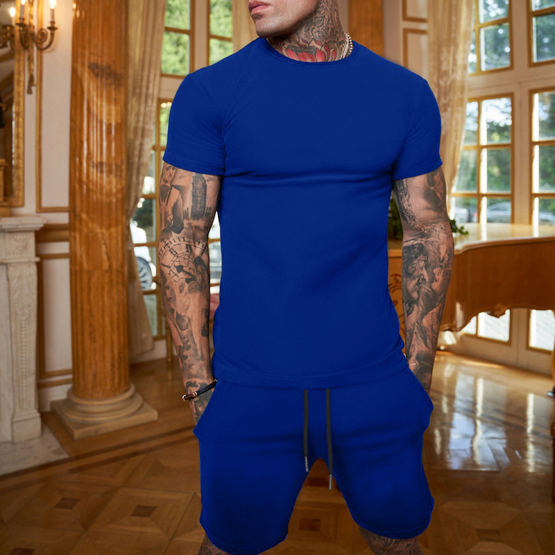 Mens Short Sets 2 Piece Outfits Fashion Summer Tracksuits Casual Set