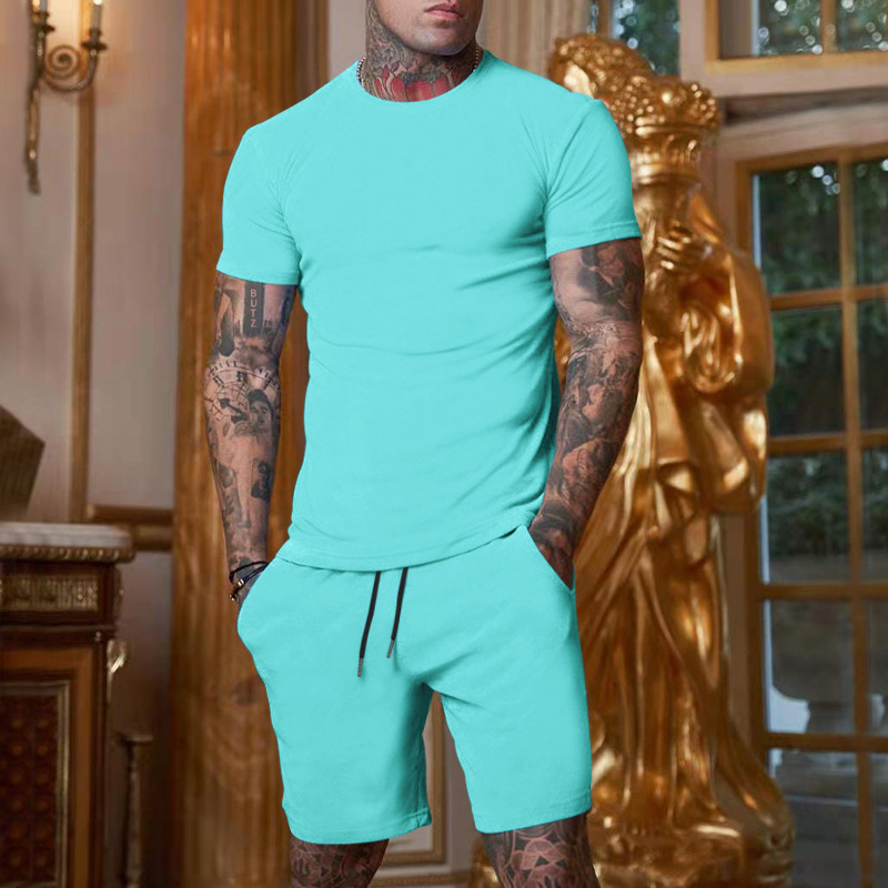 Mens Short Sets 2 Piece Outfits Fashion Summer Tracksuits Casual Set