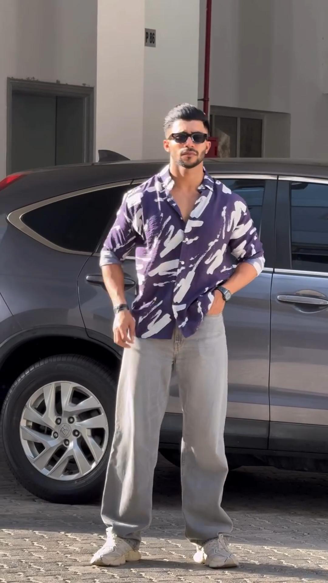 Summer Loose Versatile Tie-Dye Full Print Pattern Beach Resort Style Short-Sleeved Shirt