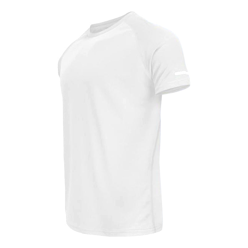 🔥Men's Plain Reflective Design Sports Tee, Breathable Quick Drying Short Sleeve T-shirt