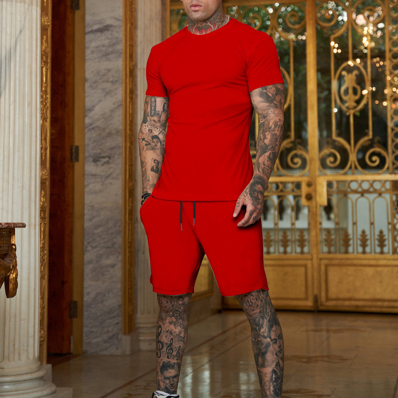 Mens Short Sets 2 Piece Outfits Fashion Summer Tracksuits Casual Set