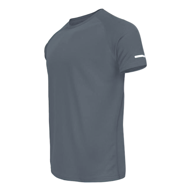 🔥Men's Plain Reflective Design Sports Tee, Breathable Quick Drying Short Sleeve T-shirt