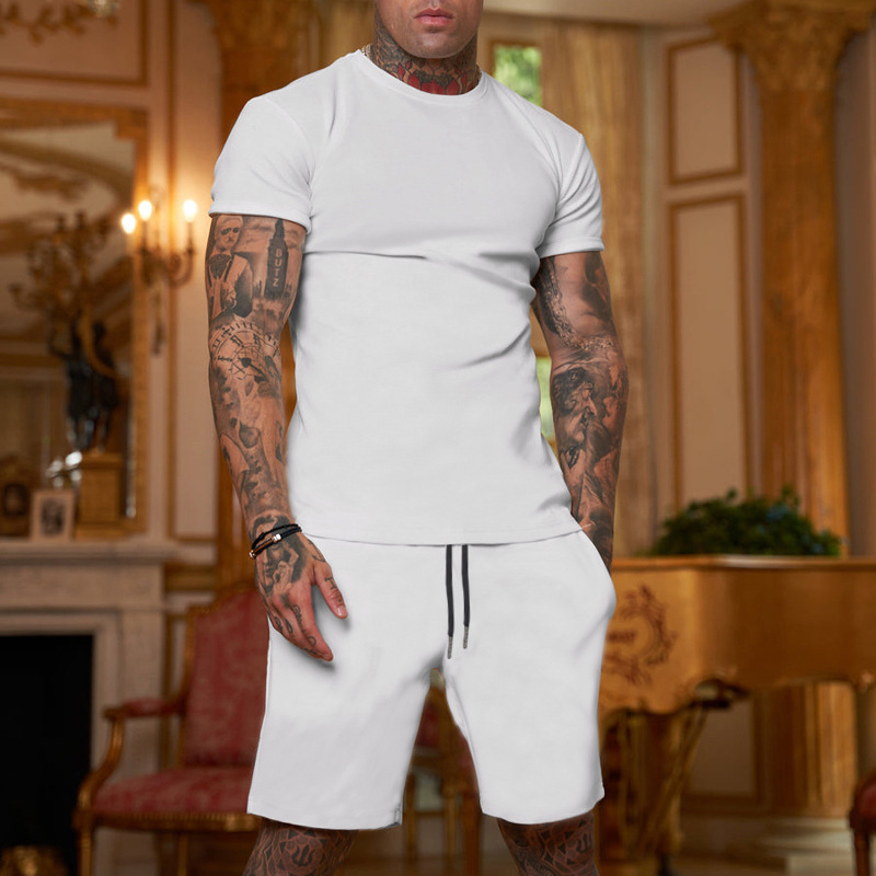 Mens Short Sets 2 Piece Outfits Fashion Summer Tracksuits Casual Set