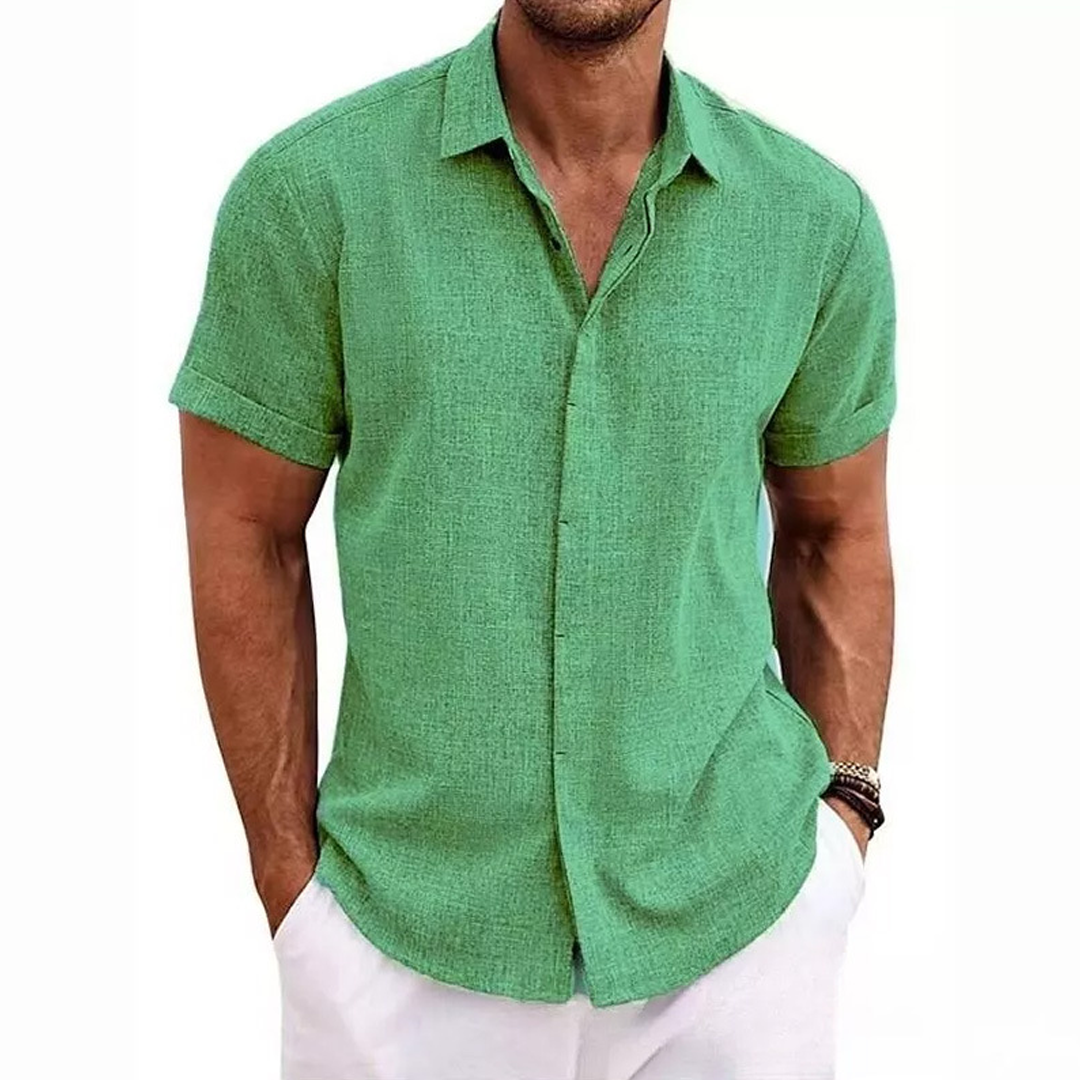 Men's Linen Shirt Short Sleeve Casual Shirt