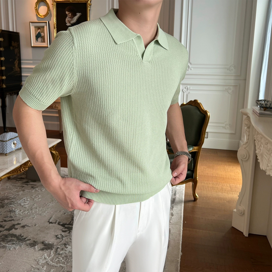 Men's Slim Fit Cotton Polo Shirt - Breathable Summer Casual & Golf Tee