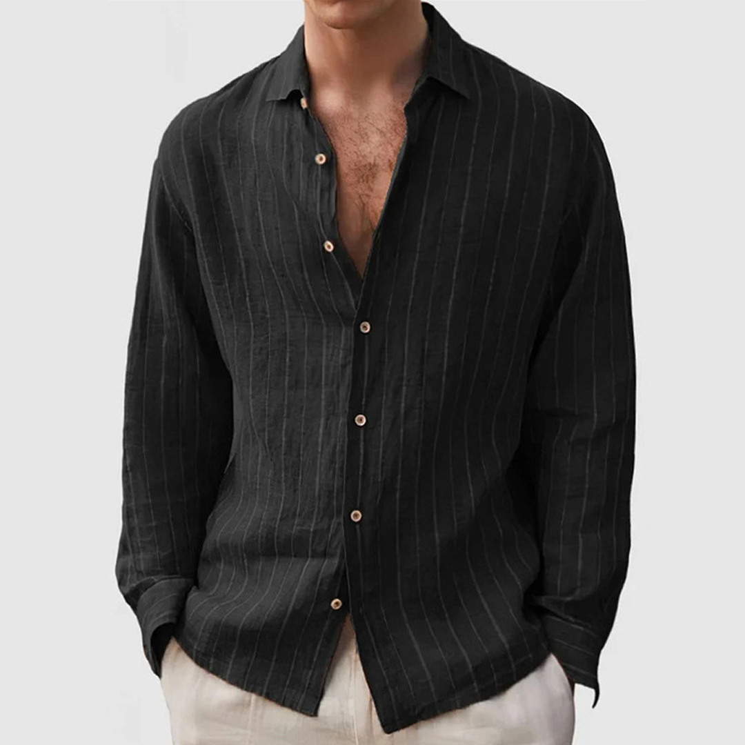 Casual Long Sleeve Shirt Striped Print Casual Long Sleeve