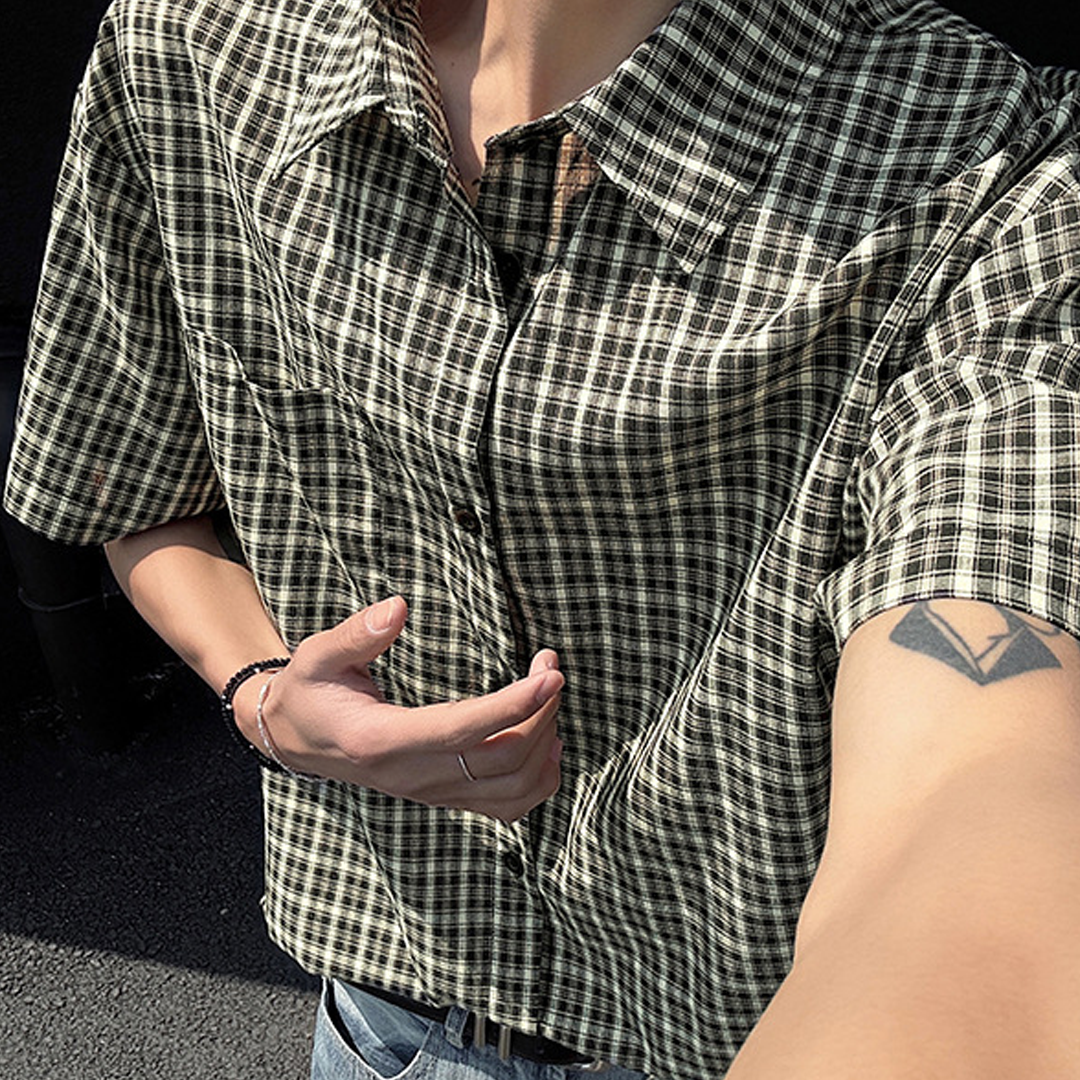 Summer Lapel Men's Shirt Casual Fashion Trend Handsome Men's Summer Casual Clothes
