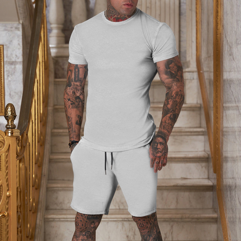 Mens Short Sets 2 Piece Outfits Fashion Summer Tracksuits Casual Set
