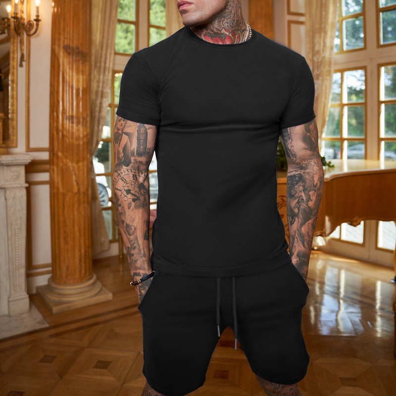 Mens Short Sets 2 Piece Outfits Fashion Summer Tracksuits Casual Set
