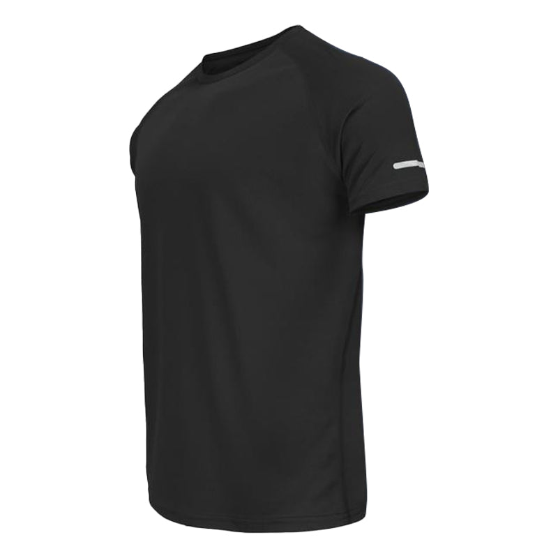 🔥Men's Plain Reflective Design Sports Tee, Breathable Quick Drying Short Sleeve T-shirt
