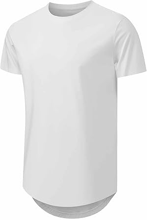 🔥Men's Cotton Hipster Hip Hop Longline Crewneck T-Shirt